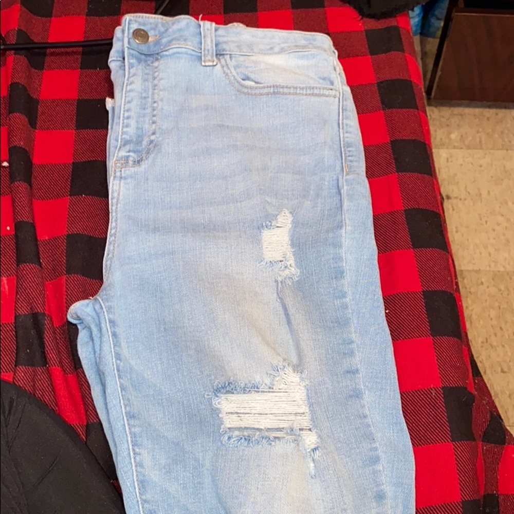 High Rise Ripped Jeans